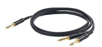 Proel CHLP210LU15 - Ñöåíè÷. êàáåëü, JACK 6.3mm ñòåðåî <-> 2õ6.3 Jack ìîíî, äëèíà - 1,5m