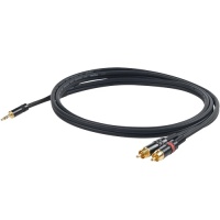Proel CHLP215LU15 - Ñöåíè÷. êàáåëü, JACK 3.5 mm ñòåðåî <-> 2õRCA male, äëèíà - 1.5m