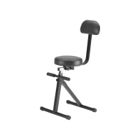 OnStage DT8500 - ñòóëü÷èê ãèòàðèñòà, äåñÿòü ïîçèöèé ðåãóëèðîâêè ïî âûñîòå, ìÿãêîå ñèäåíèå, ÷åðíûé