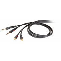 Die HARD DHG535LU3 - Ïðîô. àóäèî êàáåëü, 2õ äæåê ìîíî 6.3ìì <-> 2õ RCA, äëèíà 3 ì