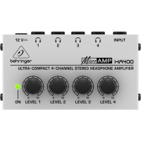 Behringer HA400- 4-êàíàëüíûé ñòåðåîôîí. óñèëèòåëü-ðàñïðåäåëèò. äëÿ ðàáîòû ñî âñåìè òèïàìè íàóøíèêî