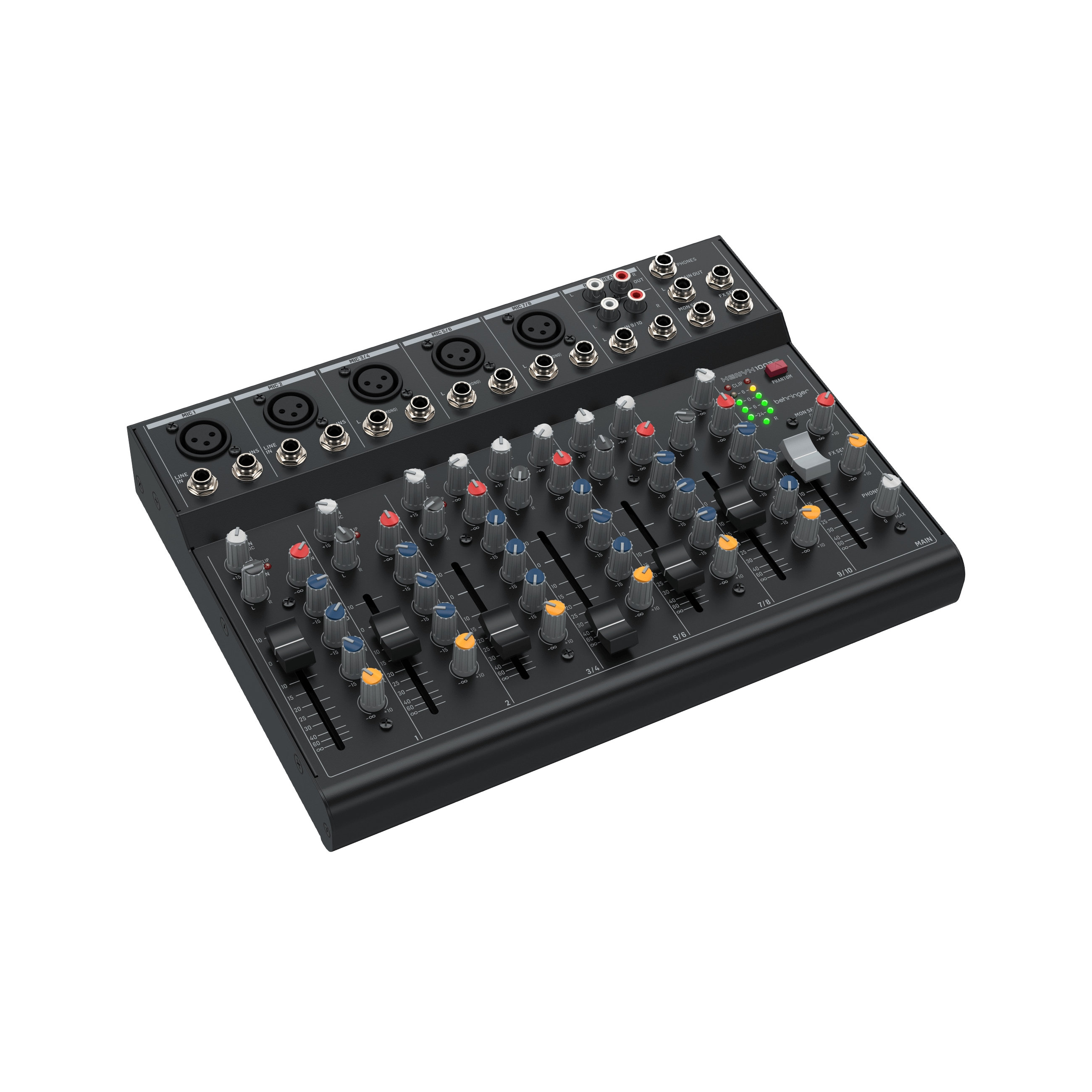 BEHRINGER XENYX 1003B - ìèêøåð, 10 êàíàëîâ, 5 ìèêðîôîííûõ ïðåäóñèëèòåëåé, òðåõïîëîñíûé ýêâàëàéçåð