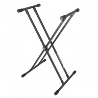 OnStage KS8191XX - êëàâèøíàÿ ñòîéêà äâîéíàÿ êðåñòîîáðàçíàÿ, ðåãóëèðóåìàÿ âûñîòà è øèðèíà, Lock-Tigh