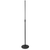 OnStage MS9210 - ìèêðîôîííàÿ ñòîéêà, ïðÿìàÿ, êðóãëîå îñíîâàíèå, ðåãóëèðóåìàÿ âûñîòà,÷åðíàÿ