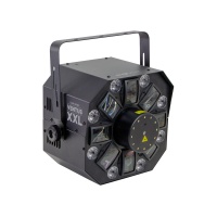 Involight Ventus XXL - ñâåòîâîé ýôôåêò, 6 øò. 3 Âò RGBWA+UV, 12 øò. 1 Âò W, ëàçåð 50 ìÂò G, 100 ìÂò