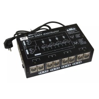 Involight DMXD400 - ñïëèòòåð DMX ñèãíàëà, 1 âõîä XLR, 4 âûõîäà XLR, ãàëüâàíè÷åñêàÿ ðàçâÿçêà