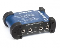 SAMSON S-direct plus ñòåðåî äèðåêò-áîêñ, íåáàëàíñíûå âõîäû 1/4" Jack, áàëàíñíûå âûõîäû XLR
